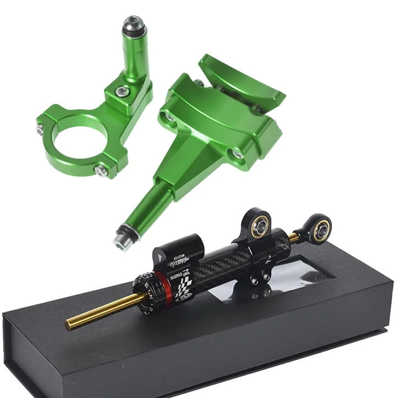 Для Kawasaki 500 2024-кронштей – обзор и цена Steering Damper Stabilizer Kit Cnc